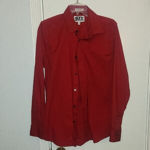 Express Bold Red Men's Dress Shirt